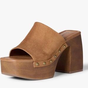 Millie platform Brown Platform Slide Sandals light weight
